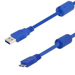 USB 3.0线缆，A型公头/Micro-B公头，带磁环，长度0.5米的图片