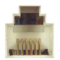 黑色通用子面板，带2个黑色卡扣安装耦合器，RJ12（6x6）直通型的图片