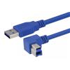 USB 3.0线缆，A型公头/直角右出线B型公头，3米的图片