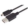 USB 2.0 特优型线缆组件, A 型公头 / Mini B4 型公头, 1.0m, 黑色的图片