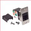 超 5 类ECF型  Keystone 插座, 110 / RJ45 (8x8) 568A/B  黑色的图片