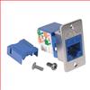 超 5 类 ECF型 Keystone 插座, 110 / RJ45 (8x8) 568A/B  蓝色的图片