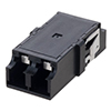 LC Internal Shutter Coupler, Duplex, No Flange, Black的图片