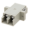 LC Shutter Coupler, Duplex, With Flange, Beige的图片
