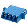 LC Internal Shutter Coupler, Quad, With Flange, Blue的图片
