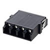 LC Internal Shutter Coupler, Quad, No Flange, Black的图片