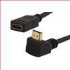 HDMI直角A型公头至HDMI A型母头转接线的图片