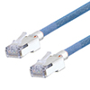 Category 5e Slim Aerospace Ethernet Cable High-Temp Double Shielded FEP Blue RJ45, 1.0ft的图片