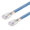 Category 6a Aerospace Ethernet Cable High-Temp Double Shielded FEP Blue RJ45, 1.0ft的图片