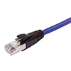 Plenum Rated Shielded Category 6a Cable, RJ45 / RJ45, 23AWG Solid, Blue, 30.0ft的图片