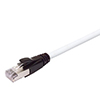 Plenum Rated Shielded Category 6a Cable, RJ45 / RJ45, 23AWG Solid, White, 3.0ft的图片