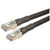 6类屏蔽户外级线缆组件，RJ45/RJ45，黑，1英尺（0.3米）的图片