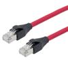 7类 10G级以太网线缆组件，S/FTP屏蔽双绞线对，RJ45公头/公头，26AWG多股导线，LSZH护套，红色，1米的图片