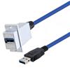 USB 3.0 Type A Coupler, Female Bulkhead male Latching 1M的图片