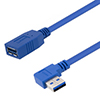USB 3.0 Female to male Type A right angle right exit 1M的图片